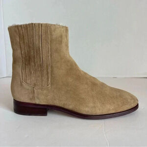 Crew sherpa lined chelsea suede boot 7.0